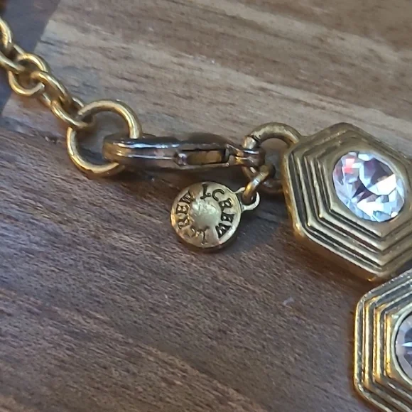 J. Crew Art Deco Hexagonal Rhinestone Statement Necklace - Picture 5 of 5